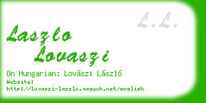 laszlo lovaszi business card
